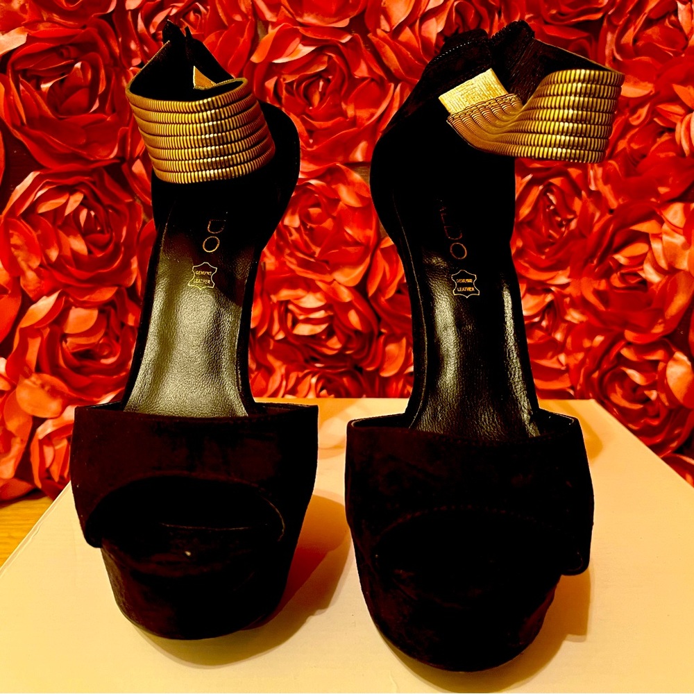 Suede, Black Aldo Heels